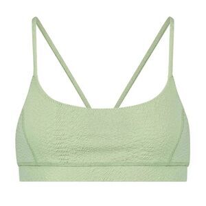 New Gigi C Emery Snakeskin Sports Bra Crop Top S Jade